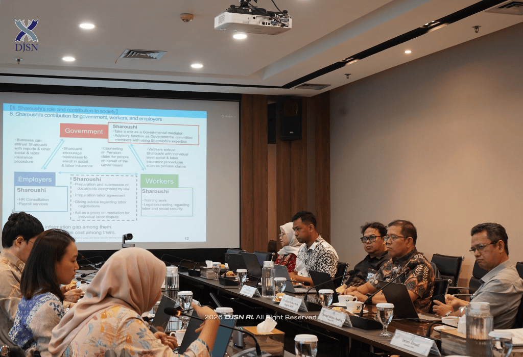 Tindak Lanjut Implementasi Kerjasama dengan Sharoushi Federation Japan terkait Profesionalisme Jaminan Sosial bagi Tenaga Kerja